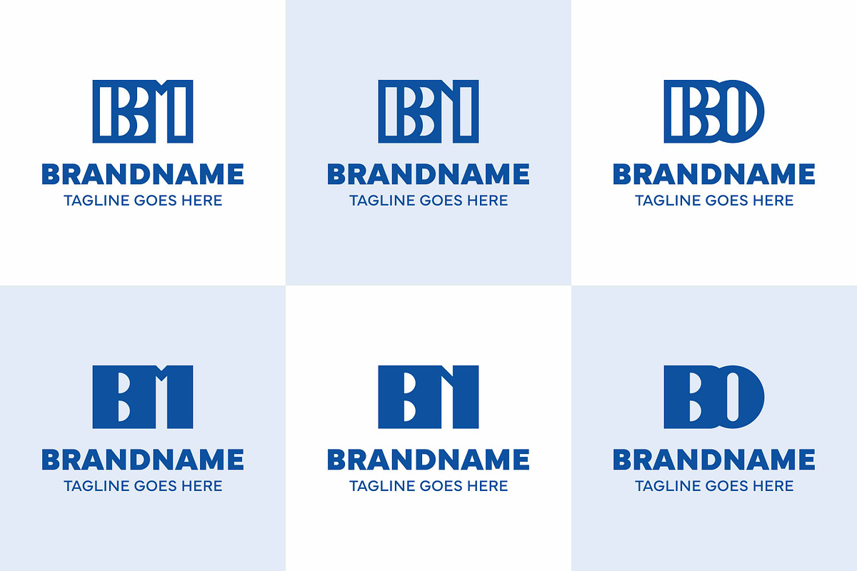 Letters BM BN BO Monogram Logo Set, a Branding & Logo Template by Pray Art Design Studio (Photo 1 of 2)