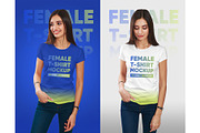 Female T-Shirt Mockups Vol 3. Part 2, a Shirt Mockup by Hi, Mock-Up! (Thumbnail 6 of 10)