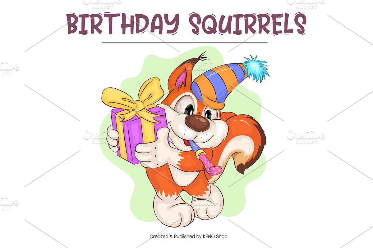 Set of Cartoon Squirrels 02. Craft, an Animal Illustration by KENO Mascots (Photo 4 of 7)