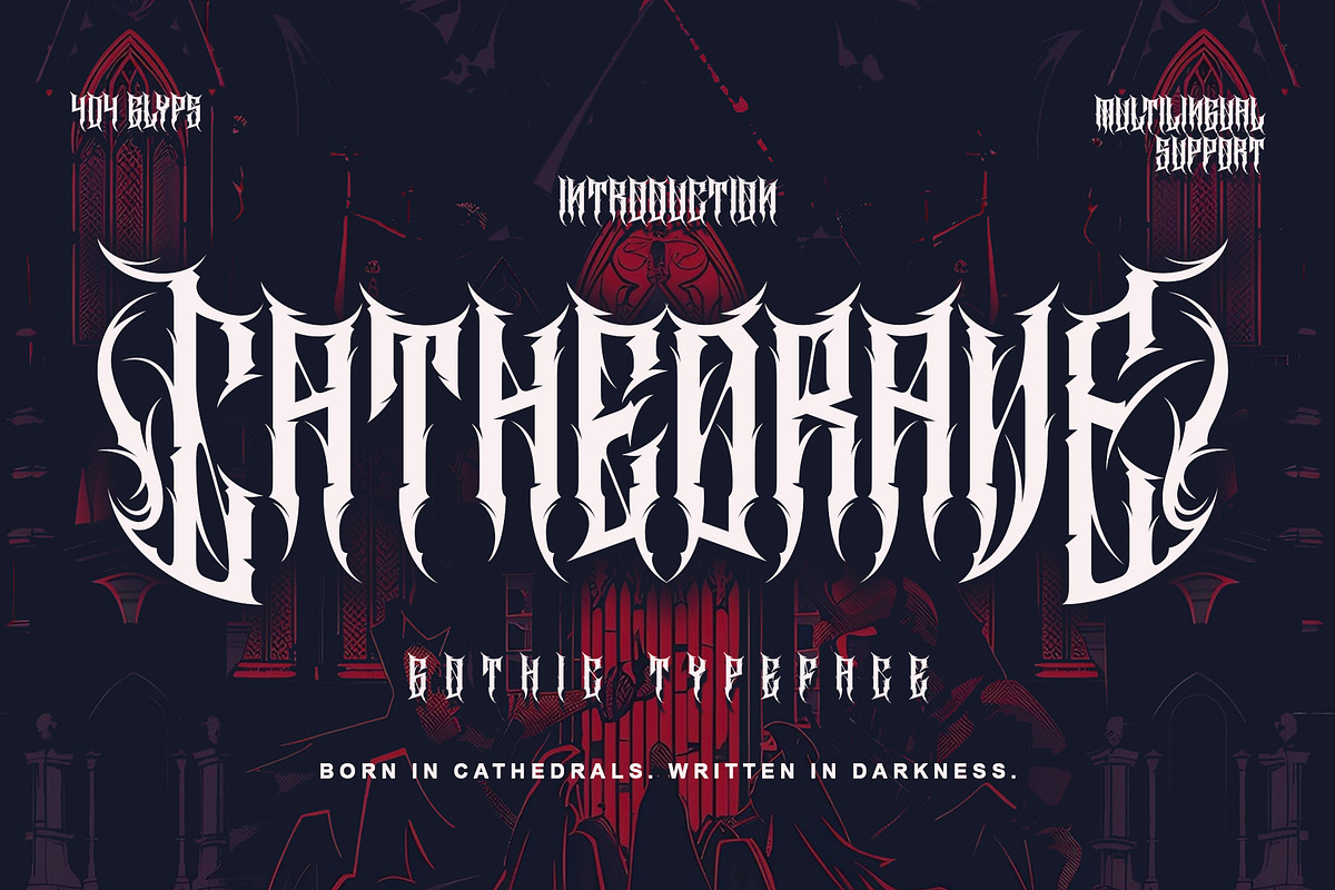 Cathedrave – Gothic Blackleter Font, a Blackletter Font by Letterara (Photo 1 of 15)