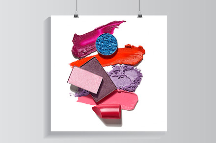 Cosmetic swatch stock photo containing maquillage and stylist