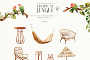 Tropical jungle - watercolor set, a Decorative Illustration by Pamyatka Shop (Thumbnail 22 of 27)