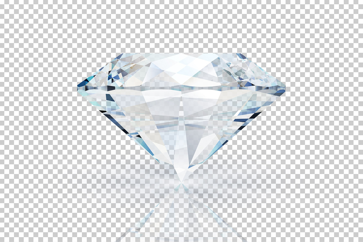 Realistic vector diamond illustration