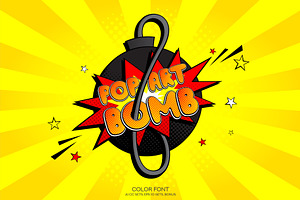 Pop Art Bomb SVG Color Font, a Symbol Font by Andrey Yaroslavtsev