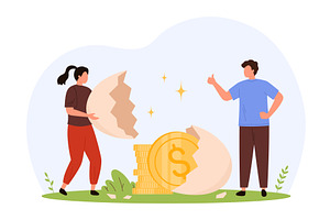 Discovering Investment Growth plan, a Finance Illustration by Flashvector