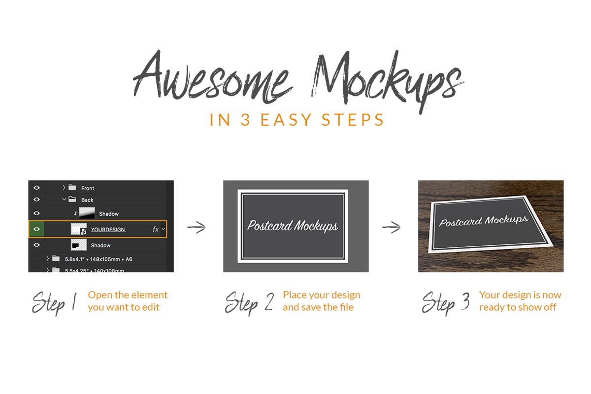Postcard Mockups: Perspective View, a Print Template by Designs by Justin Lynch (Photo 2 of 5)
