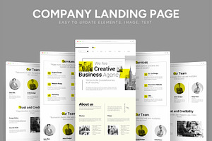 Business Agency Landing Page, an UI Kit Template by CreativeShaper