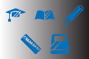 Education icon design template, a Solid Icon by Sumberpangan (Thumbnail 3 of 3)