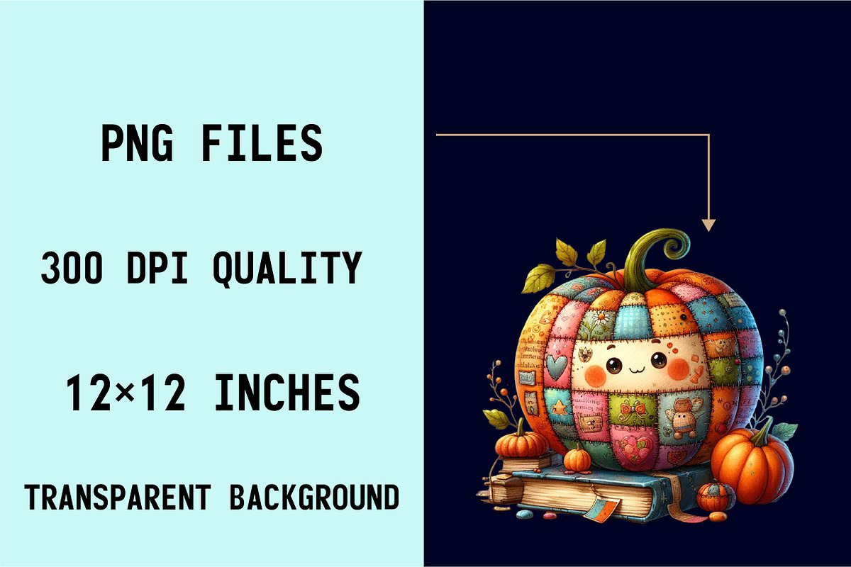 Autumn Patchwork Pumpkin Sublimatio, an Illustration by SVGArt (Photo 7 of 8)