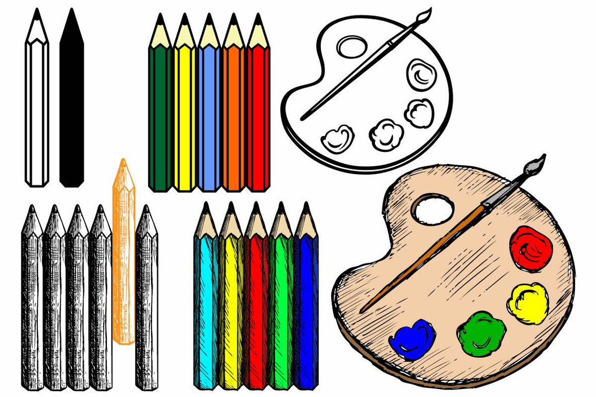 Objects offices, stationery, an Education Illustration by LineworkStock (Photo 4 of 4)