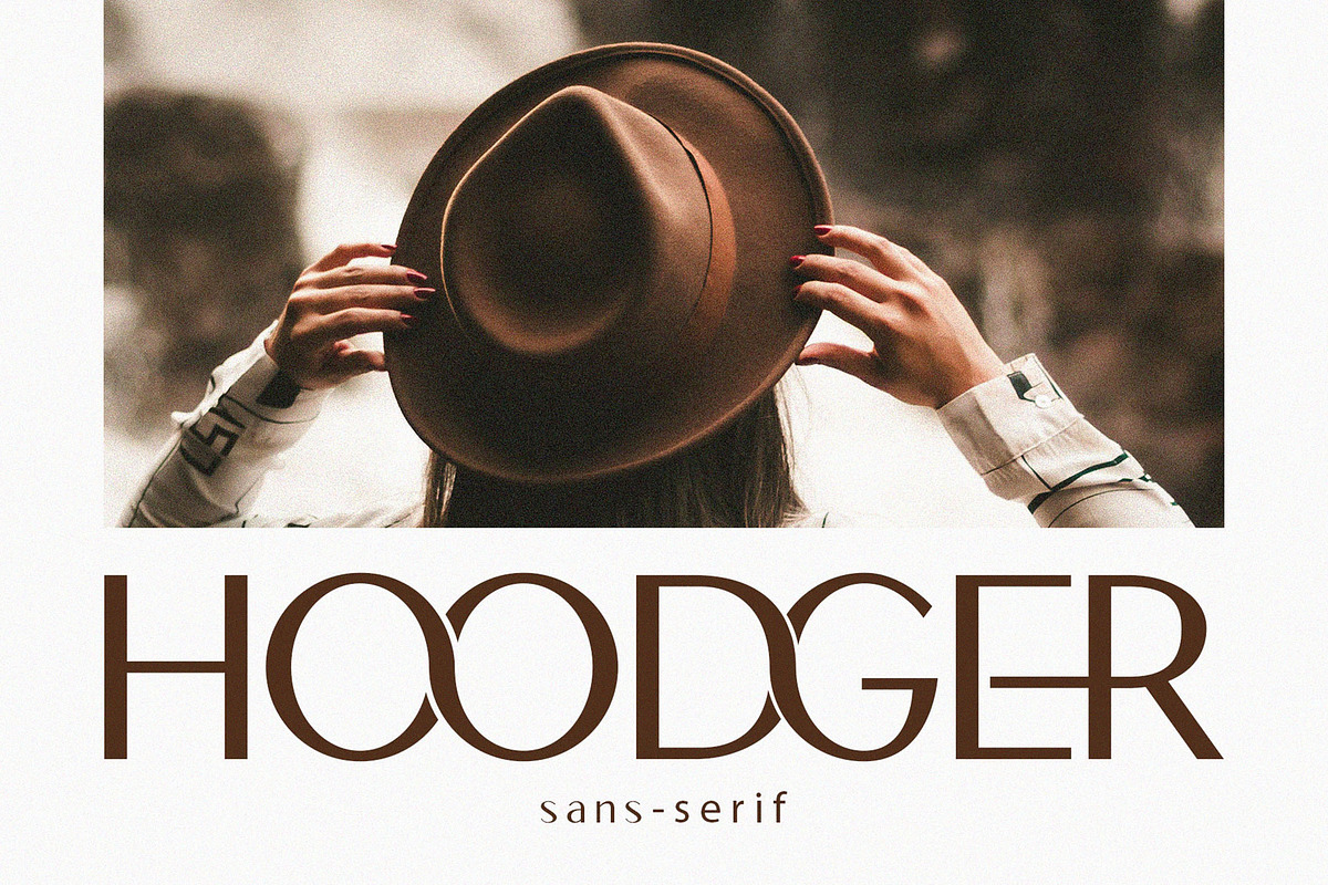Hoodger Sans-Serif Typeface, a Sans Serif Font by Font Kingdom (Photo 1 of 4)