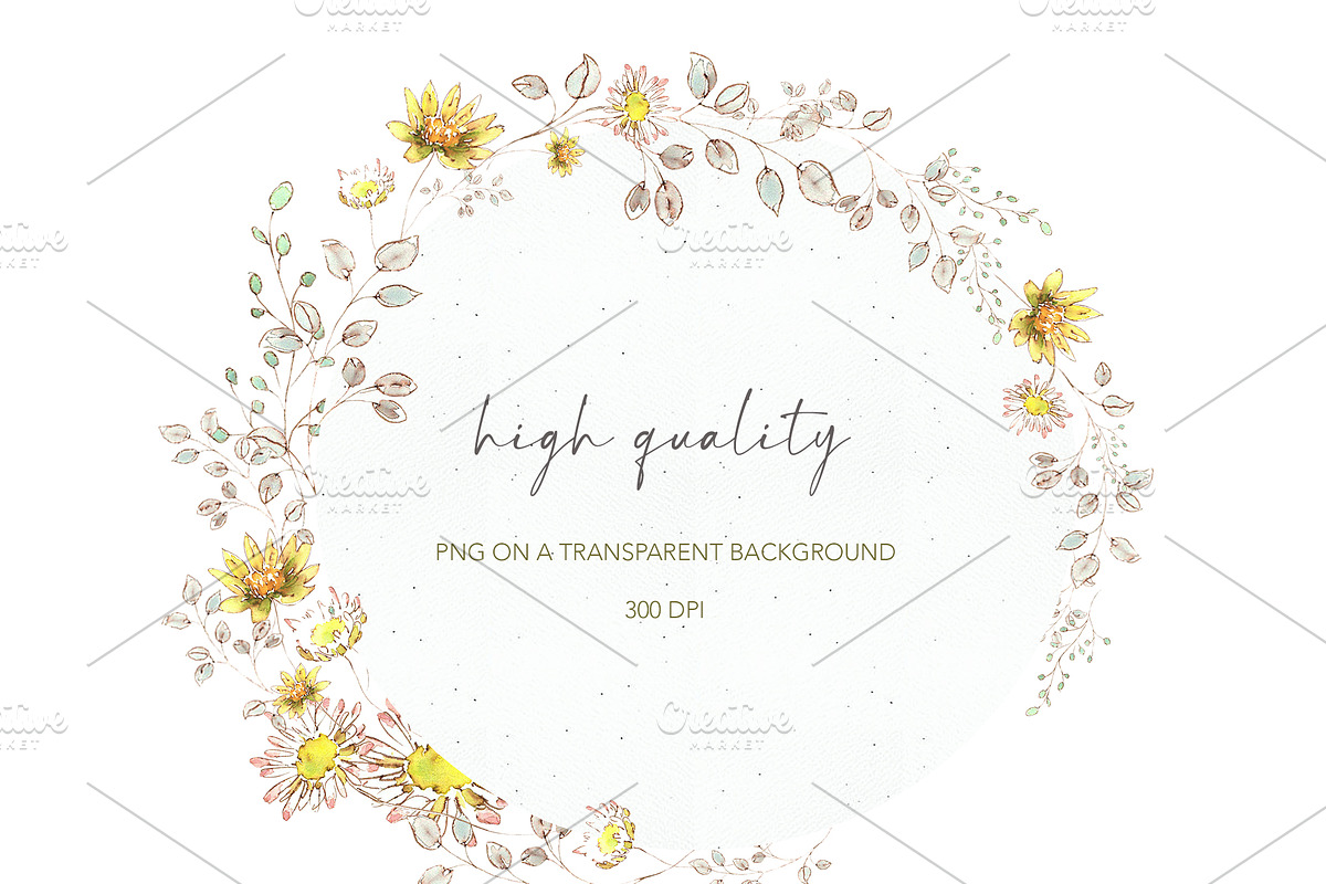 Romantic Watercolor Floral Frames, a Decorative Illustration by MariaScaroniAtelier (Photo 8 of 14)
