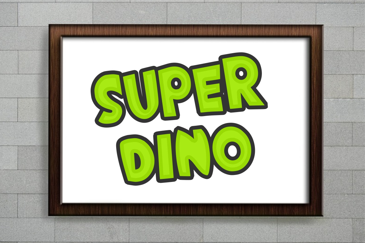 Super Dino, a Script Font by Fourteen Letter (Photo 2 of 8)