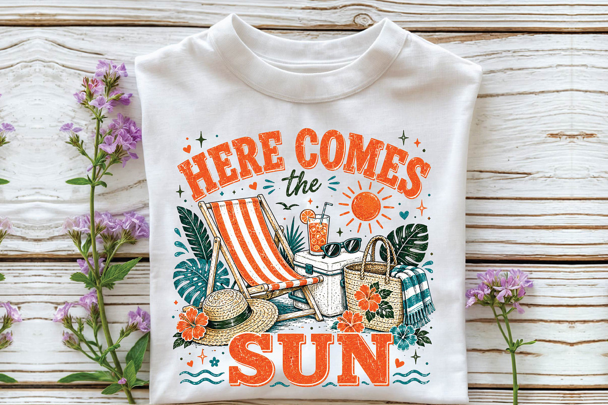 Retro Summer Beach Sublimation, a Seasonal Illustration by DreamPrint404 (Photo 2 of 6)