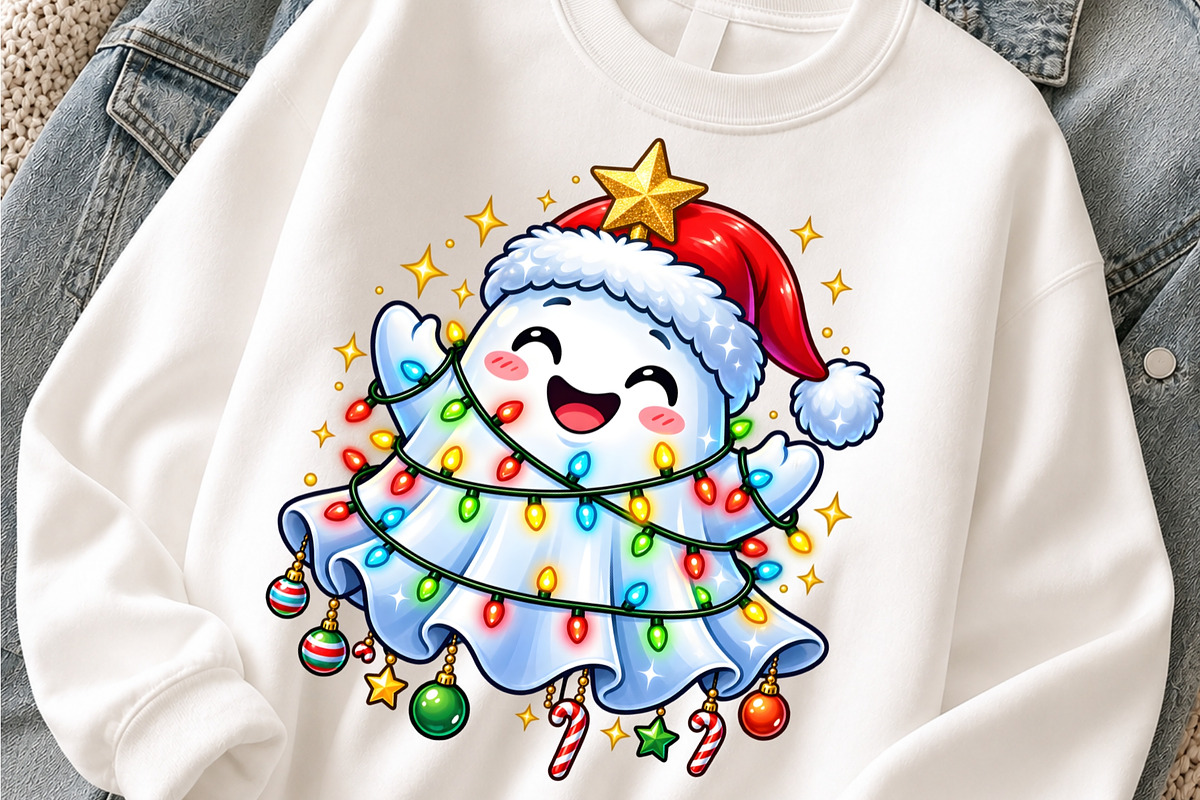 Cute Christmas Ghost PNG Design, an Object Graphic by Zahyl Studio (Photo 3 of 7)