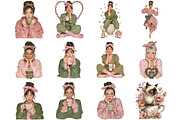 Whimsical Valentine Coffee Girl PNG, a Graphic by CitraGraphics (Thumbnail 2 of 5)