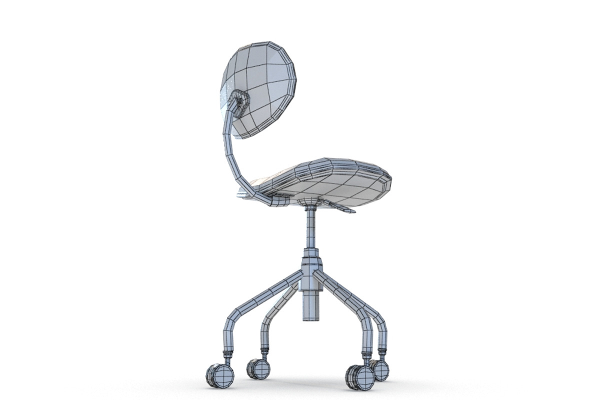 Swivel Office Chair, a Furniture 3D Model by Tedi Permana (Photo 7 of 7)