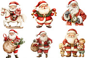 Vintage Santa Claus Clipart, an Illustration by Designking (Thumbnail 2 of 4)