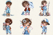 Quirky Cute Little Boy Clipart, an Illustration by DreamCafeArt (Thumbnail 3 of 6)