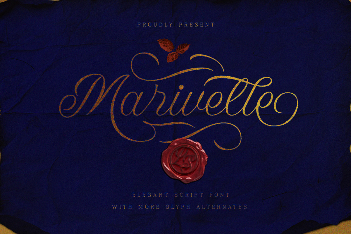 Marivelle Elegant Wedding Script, a Script Font by Letterhend Studio (Photo 1 of 10)