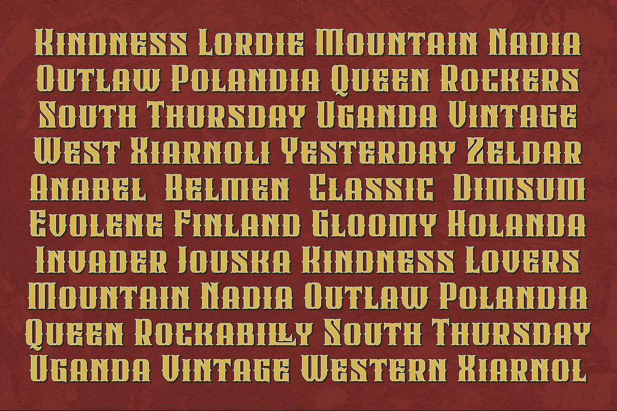 Black Slider a Layering Dark Display, a Blackletter Font by Blankids Studio (Photo 3 of 9)