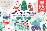 Christmas village games kit for kids, an Education Illustration by Lexi Claus (Thumbnail 1 of 15)