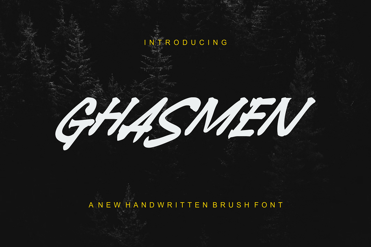 Ghasmen - Font, a Handwritten Font by artchiles_design (Photo 1 of 5)