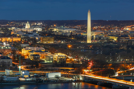 Top view scene of washington dc down containing washington, dc, and arlington, an Architecture Photo by Tzido Gallery
