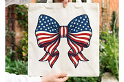 Coquette Bow American Flag 4th July, an Illustration by Designking (Thumbnail 4 of 6)