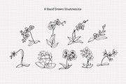 Inked Orchid Illustration Collection, an Illustration by Hannah Eliza Studio (Thumbnail 2 of 4)