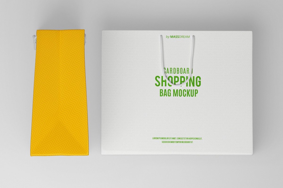 Large Cardboard Shopping Bag Mock-Up, a Packaging Mockup by MassDream (Photo 6 of 9)