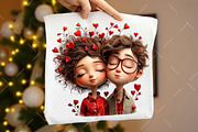 Whimsical Valentine Couple Clipart, an Illustration by OK Design (Thumbnail 6 of 6)