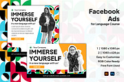 Language Course Facebook Ads, a Social Media Template by Esensifiksi.studio (Thumbnail 1 of 3)