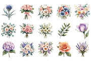 Wedding Flowers Clipart, an Illustration by Designking (Thumbnail 2 of 5)