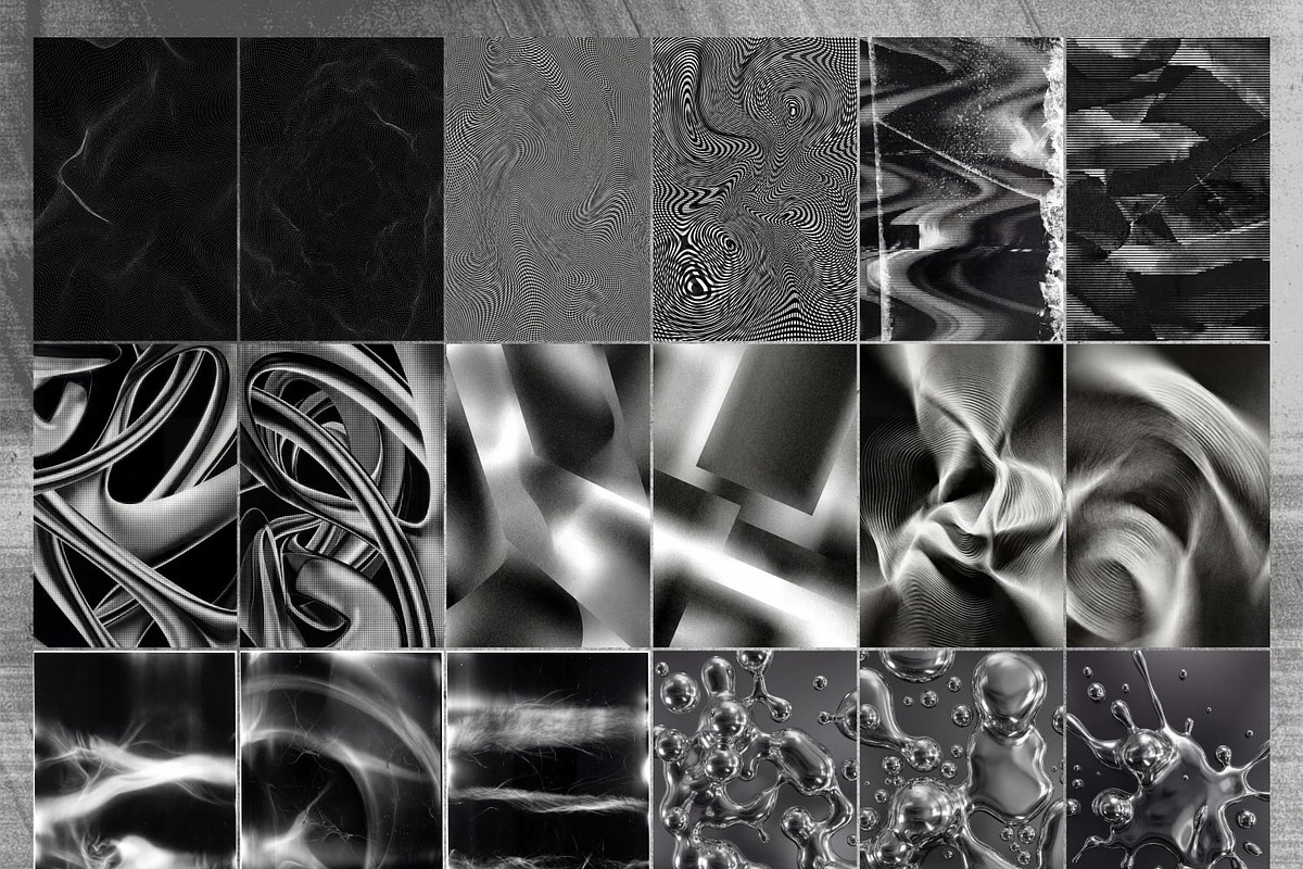 NOIR / Dark Abstract Texture Pack, a Background Graphic by Natali Batu (Photo 3 of 11)