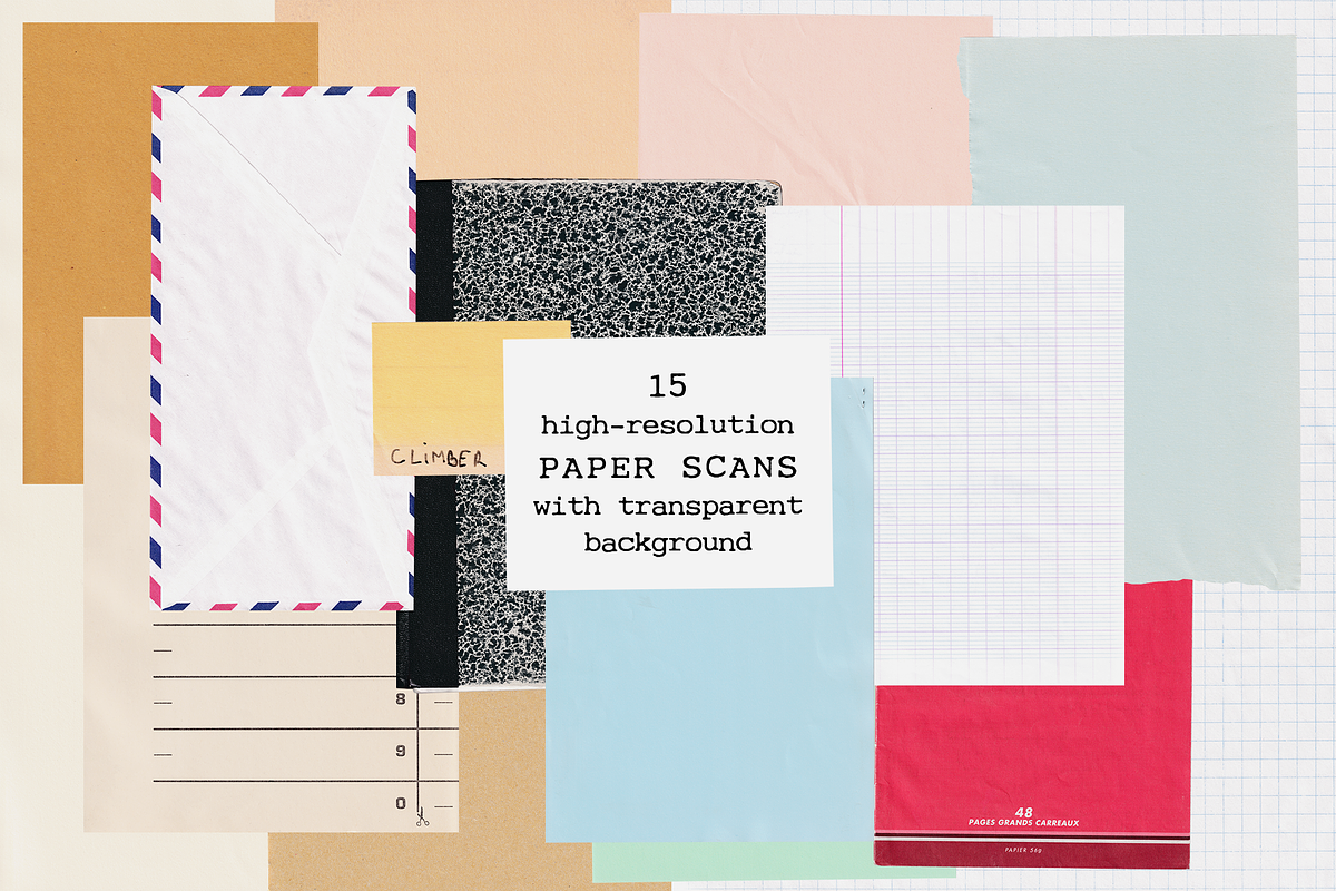 Paper & Scribbles Pack for Collage 3, an Object Graphic by Ana's Fonts (Photo 5 of 11)