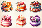 Valentine Cake Sublimation Clipart, an Illustration by DreamArtGraphic (Thumbnail 5 of 6)