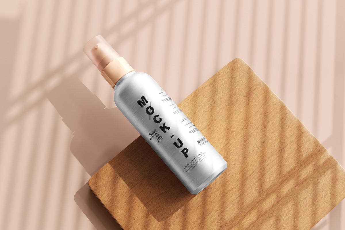 Aluminum Spray Bottle Mockup, a Cups & Container Mockup by pmvch (Photo 26 of 26)