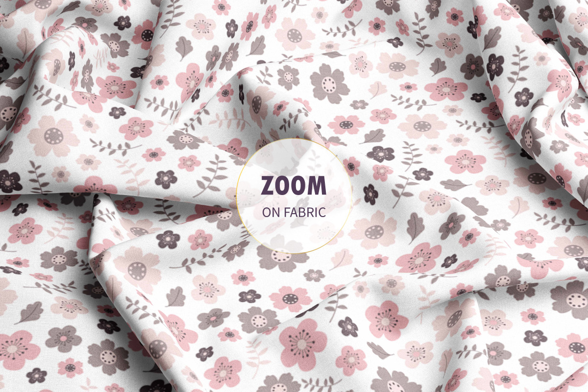 Rosy & Coffee Wild Flowers Seamless, a Pattern Graphic by DrawStudio1988 (Photo 7 of 9)
