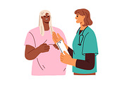 Patients visit doctors. Health exam, a Healthcare Illustration by Good Studio (Thumbnail 9 of 9)