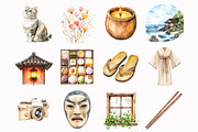 Watercolor Rainy Kyoto Clipart, an Illustration by Design Market (Thumbnail 5 of 5)