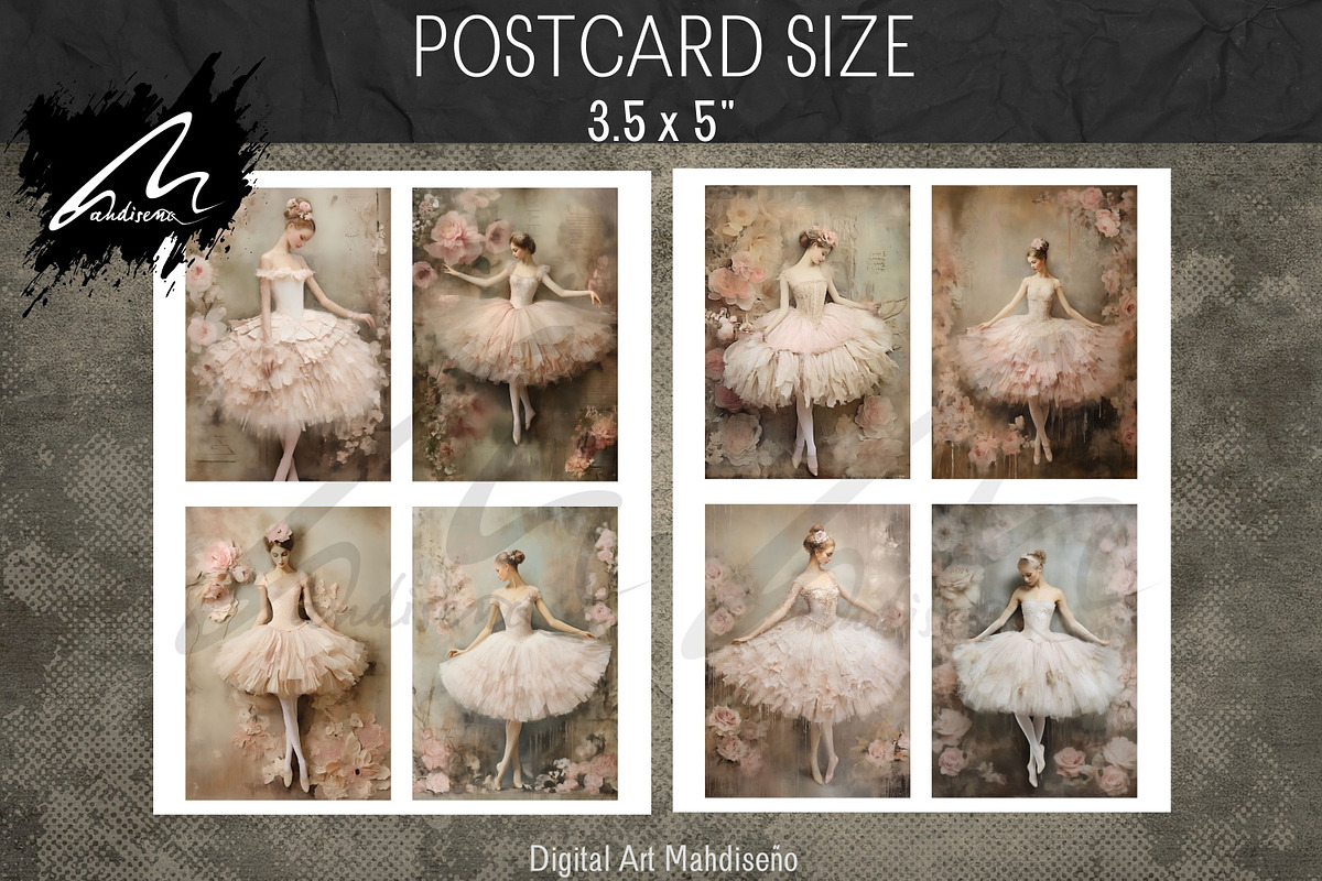 Ballerina Portraits, Pink Paper, a Person Illustration by Digital Art Mahdiseño (Photo 8 of 9)