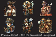 Steampunk character clipart, an Illustration by RobertsArt (Thumbnail 5 of 7)