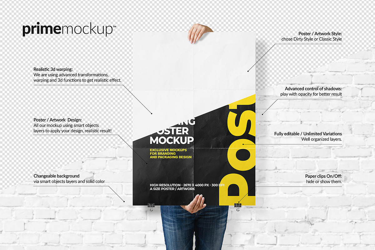 Hand Holding Poster Mockup, a Print Template by PrimeMockup (Photo 3 of 7)