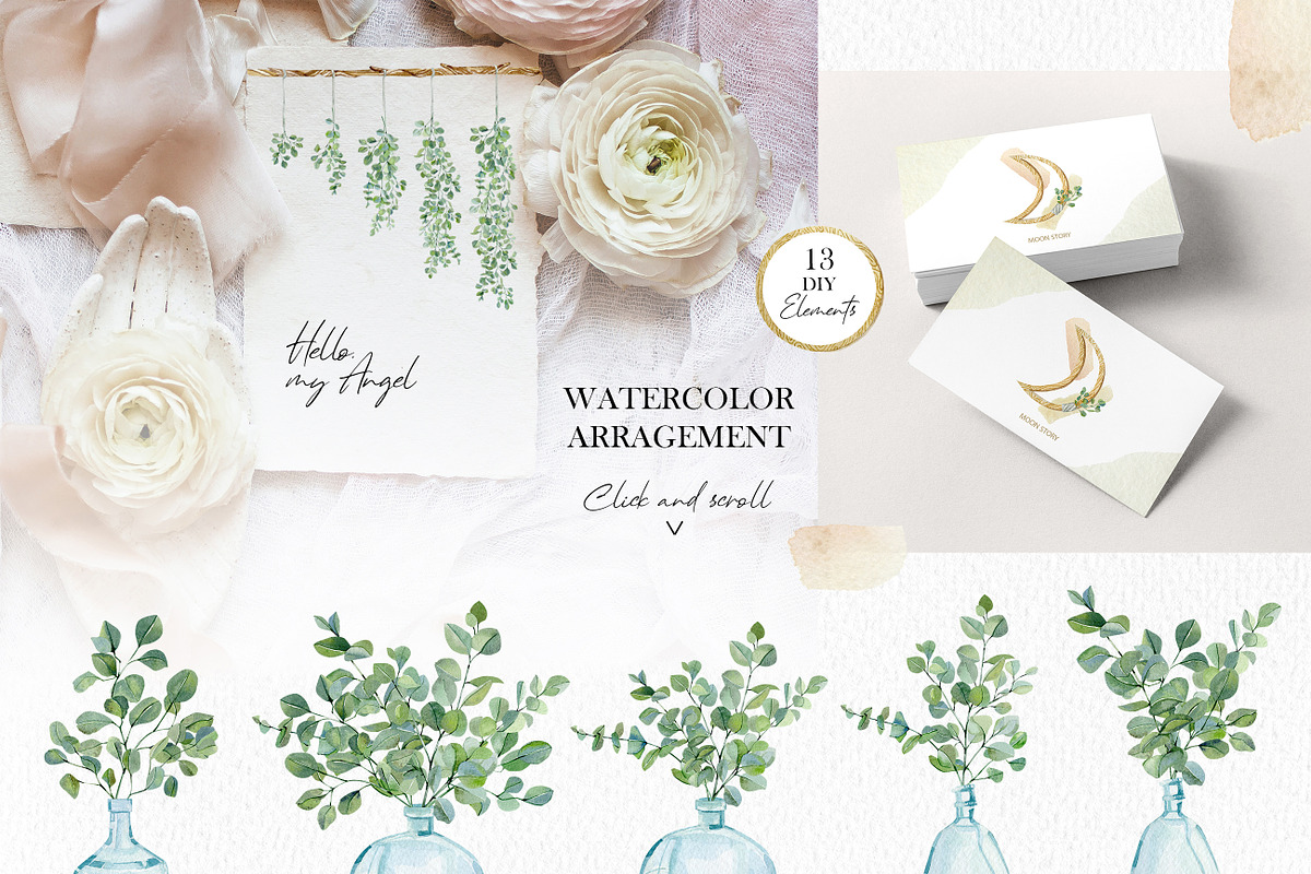 Watercolor EUCALYPTUS Greenery plant, a Decorative Illustration by AnnaTkachi (Photo 5 of 11)