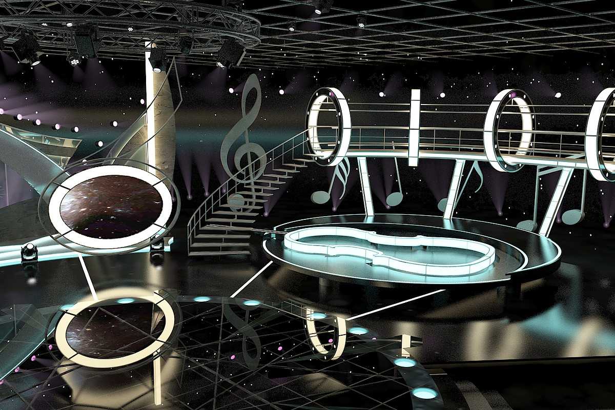 TV Studio Entertainment Set 1, an Architecture 3D Model by akerStudio (Photo 7 of 26)