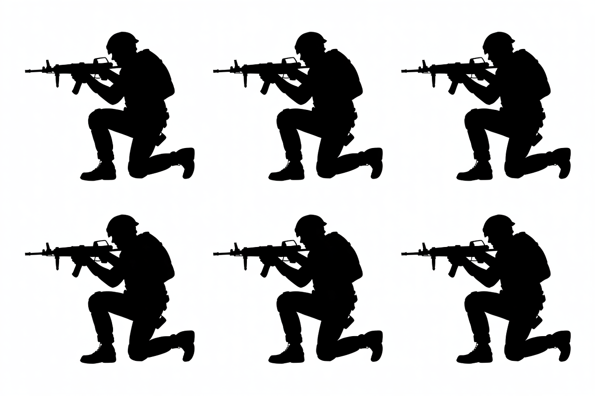 Army soldier silhouette designed, an Illustration by Amazin_art (Photo 5 of 7)