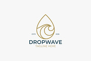 Golden Water Droplet Wave Logo, a Branding & Logo Template by Signatoro (Thumbnail 1 of 3)