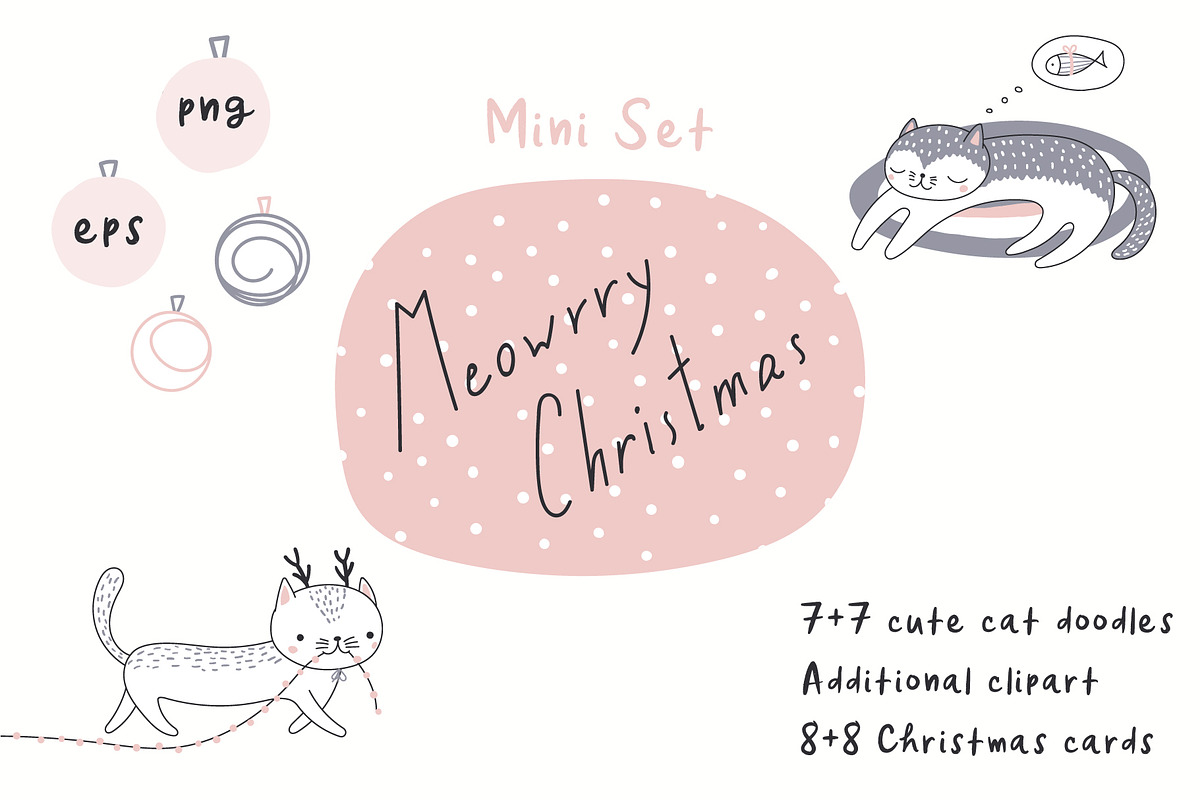 Christmas Bundle Cute Illustrations, a Seasonal Illustration by sceptical cactus (Photo 41 of 62)