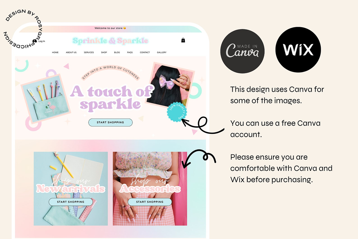 Wix Website Template - Rainbow, a Wix Template by The Pixel Palace (Photo 2 of 9)